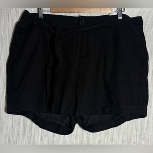 Torrid Black Women's Flat Front  Tie Shorts